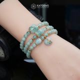  Vòng Chuỗi Ngọc Phỉ Thúy Hoa Bay 5.7li Mix Ngũ Điếu, Lu Thống, Hồ Ly Và Túi Tiền Kim Bảo (Không Kén Mệnh) 2-127010 