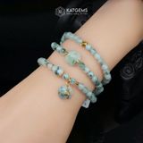  Vòng Chuỗi Ngọc Phỉ Thúy Hoa Bay 5.6li Mix Bi Kim Tiền, Cỏ Bốn Lá, Lu Thống Và Túi Tiền Kim Bảo (Không Kén Mệnh) 1-127018 