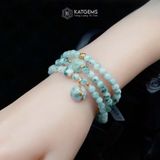  Vòng Chuỗi Ngọc Phỉ Thúy Hoa Bay 5.6li Mix Bi Kim Tiền, Cỏ Bốn Lá, Lu Thống Và Túi Tiền Kim Bảo (Không Kén Mệnh) 1-127018 
