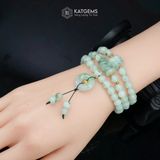  Vòng Chuỗi Ngọc Phỉ Thúy Hoa Bay 7li Mix Ngũ Điếu, Cỏ Bốn Lá Và Điếu Ngọc (Không Kén Mệnh) 