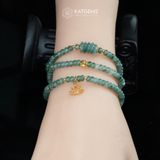  Vòng Chuỗi Ngọc Hoa Bay Bánh Xe Chất Băng 4.5ly Mix Ngũ Điếu, Bi Kim Tiền và Hoa Sen Vàng Trang Sức (Không Kén Mệnh) 