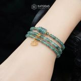  Vòng Chuỗi Ngọc Hoa Bay Bánh Xe Chất Băng 4.5ly Mix Ngũ Điếu, Bi Kim Tiền và Hoa Sen Vàng Trang Sức (Không Kén Mệnh) 