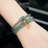  Vòng Chuỗi Ngọc Hoa Bay Bánh Xe Chất Băng 4.5ly Mix Ngũ Điếu, Bi Kim Tiền và Hoa Sen Vàng Trang Sức (Không Kén Mệnh) 