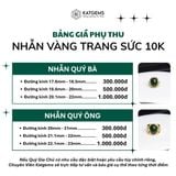  Bộ Trang Sức Vàng Phong Thuỷ Cỏ Bốn Lá Thạch Anh Tóc Xanh Vàng 10k (Hỏa, Mộc) 
