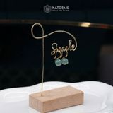  Khuyên Tai Kim Tâm Như Ý Lam Ngọc (Không Kén Mệnh) 