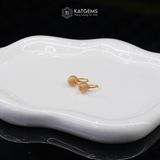  Khuyên Tai Kim Tâm Như Ý Đá Thạch Anh Tóc Vàng (Kim, Thổ) 