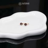  Khuyên Tai Kim Tâm Như Ý Đá Thạch Anh Tóc Đỏ (Hỏa, Thổ) 