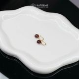  Khuyên Tai Kim Tâm Như Ý Đá Thạch Anh Tóc Đỏ (Hỏa, Thổ) 