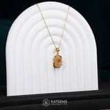  Mặt Dây Chuyền Tỳ Hưu Thạch Anh Tóc Vàng (Thổ, Kim) 