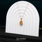  Mặt Dây Chuyền Tỳ Hưu Thạch Anh Tóc Vàng (Thổ, Kim) 