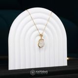  Mặt Dây Chuyền Tỳ Hưu Đá Moon (Thủy, Kim) 