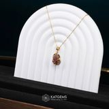  Mặt Dây Chuyền Tỳ Hưu Thạch Anh Tóc Đỏ (Thổ, Hỏa) 