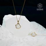 Mặt Dây Chuyền Hồ Ly Đá Moon (Thủy, Kim) 