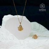  Mặt Dây Chuyền Hồ Ly Đá Thạch Anh Tóc Vàng (Thổ, Kim) 