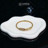  Vòng Dây Cáp Thạch Anh Tóc Vàng Lu Thống Trơn Mix Ngũ Điếu (Kim, Thổ) 