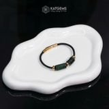  Vòng Dây Cáp Ngọc Cẩm Thạch Sơn Thủy (Type B) Mix Lu Thống Chạm Kim Tiền Và Ngũ Điếu  (Không Kén Mệnh) 