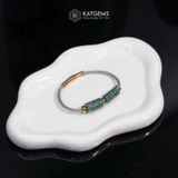  Vòng Dây Cáp Lam Ngọc Lu Thống Chạm Kim Tiền Mix Ngũ Điếu (Không Kén Mệnh) 