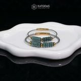  Vòng Đôi Dây Cáp Lam Ngọc Lu Thống Chạm Kim Tiền Mix Ngũ Điếu (Không Kén Mệnh) 