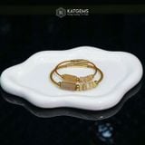  Vòng Đôi Dây Cáp Thạch Anh Tóc Vàng Lu Thống Chạm Mix Ngũ Điếu (Kim, Thổ) 