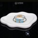  Vòng Đôi Dây Cáp Ngũ điếu Đá Aqua Mix Ngũ Điếu Và Lu Thống (Thủy, Mộc) 