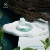  Vòng Khối Ngọc Phỉ Thúy Bạch Đế Thanh Cao Cấp Bản Hẹ 12.6 x 7.7 x 53.6 (Không Kén Mệnh) 
