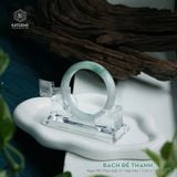  Vòng Khối Ngọc Phỉ Thúy Bạch Đế Thanh Cao Cấp Bản Hẹ 12.6 x 7.7 x 53.6 (Không Kén Mệnh) 