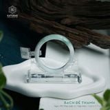  Vòng Khối Ngọc Phỉ Thúy Bạch Đế Thanh Cao Cấp Bản Hẹ 12.6 x 7.7 x 53.6 (Không Kén Mệnh) 