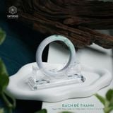  Vòng Khối Ngọc Phỉ Thúy Bạch Đế Thanh Cao Cấp Bản Hẹ 11.5 x 7.2 x 57.9 (Không Kén Mệnh) 