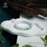  Vòng Khối Ngọc Phỉ Thúy Bạch Đế Thanh Cao Cấp Bản Hẹ 11.5 x 7.2 x 57.9 (Không Kén Mệnh) 