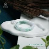  Vòng Khối Ngọc Phỉ Thúy Bạch Đế Thanh Cao Cấp Bản Hẹ 12.8 x 9 x 59.1 (Không Kén Mệnh) 