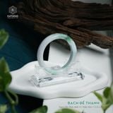  Vòng Khối Ngọc Phỉ Thúy Bạch Đế Thanh Cao Cấp Bản Hẹ 12.8 x 9 x 59.1 (Không Kén Mệnh) 