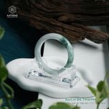 Vòng Khối Ngọc Phỉ Thúy Bạch Đế Thanh Cao Cấp Bản Hẹ 12.7 x 9 x 58.8 (Không Kén Mệnh) 