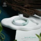  Vòng Khối Ngọc Phỉ Thúy Bạch Đế Thanh Cao Cấp Bản Hẹ 12.7 x 9 x 58.8 (Không Kén Mệnh) 