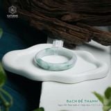  Vòng Khối Ngọc Phỉ Thúy Bạch Đế Thanh Cao Cấp Bản Hẹ 12.7 x 9 x 58.8 (Không Kén Mệnh) 