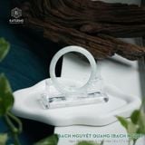 Vòng Khối Ngọc Phỉ Thúy Bạch Nguyệt Quang (Bạch Ngọc) Cao Cấp Bản Đũa 8 x 7.7 x 54.7 (Không Kén Mệnh) 