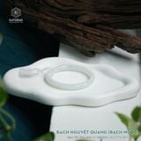  Vòng Khối Ngọc Phỉ Thúy Bạch Nguyệt Quang (Bạch Ngọc) Cao Cấp Bản Đũa 8 x 7.7 x 54.7 (Không Kén Mệnh) 