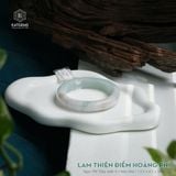  Vòng Khối Ngọc Phỉ Thúy Lam Thiên Điểm Hoàng Phỉ Cao Cấp Bản Hẹ 13.2 x 8.3 x 58.6 (Không Kén Mệnh) 