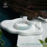  Vòng Khối Ngọc Phỉ Thúy Lam Thiên Điểm Hoàng Phỉ Cao Cấp Bản Hẹ 13.2 x 8.3 x 58.6 (Không Kén Mệnh) 