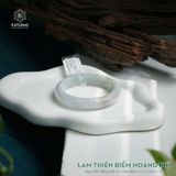  Vòng Khối Ngọc Phỉ Thúy Lam Thiên Điểm Hoàng Phỉ Cao Cấp Bản Hẹ 12.2 x 8.2 x 55 (Không Kén Mệnh) 