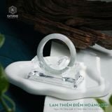  Vòng Khối Ngọc Phỉ Thúy Lam Thiên Điểm Hoàng Phỉ Cao Cấp Bản Hẹ 12.2 x 8.2 x 55 (Không Kén Mệnh) 
