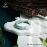  Vòng Khối Ngọc Phỉ Thúy (Type B) Cẩm Thạch Xanh Lý Táo Bản Hẹ 13 x 9.2 x 59.1 (Không Kén Mệnh) 