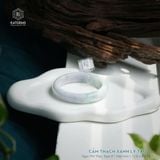  Vòng Khối Ngọc Phỉ Thúy (Type B) Cẩm Thạch Xanh Lý Táo Bản Hẹ 12.6 x 8 x 55.7 (Không Kén Mệnh) 