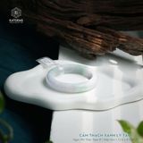  Vòng Khối Ngọc Phỉ Thúy (Type B) Cẩm Thạch Xanh Lý Táo Bản Hẹ 12.6 x 8 x 55.7 (Không Kén Mệnh) 