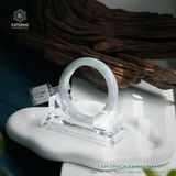  Vòng Khối Ngọc Phỉ Thúy (Type B) Cẩm Thạch Xanh Lý Táo Bản Hẹ 12.6 x 8 x 55.7 (Không Kén Mệnh) 