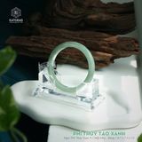  Vòng Khối Ngọc Phỉ Thúy Táo Xanh Cao Cấp Bản Hẹ 9.7 x 7.5 x 55 (Không Kén Mệnh) 