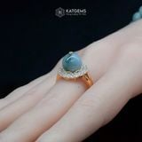  Nhẫn Vàng Ngọc Phỉ Thuý Hoa Bay Độc Bản (Không Kén Mệnh) 