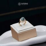  Nhẫn Vàng Ngọc Phỉ Thuý Hoa Bay Độc Bản (Không Kén Mệnh) 