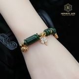  Vòng Dây Cáp Ngọc Bích Canada Vip Ngũ Điếu Mix Lu Thống, Túi Tiền, Cỏ 4 Lá, Hoa Sen Vàng Trang Sức (Không Kén Mệnh) 