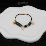  Vòng Dây Cáp Ngọc Bích Canada Vip Ngũ Điếu Mix Lu Thống, Túi Tiền, Cỏ 4 Lá, Hoa Sen Vàng Trang Sức (Không Kén Mệnh) 