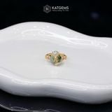  Nhẫn Vàng Ngọc Phỉ Thuý Hoa Bay Đồng Điếu Hồ Ly (Không Kén Mệnh) 